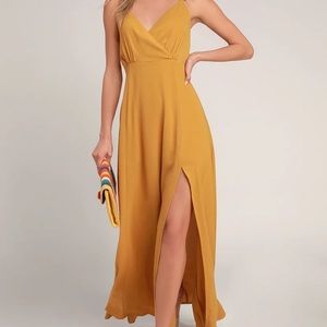 Mustard yellow Lulus Maxi dress
